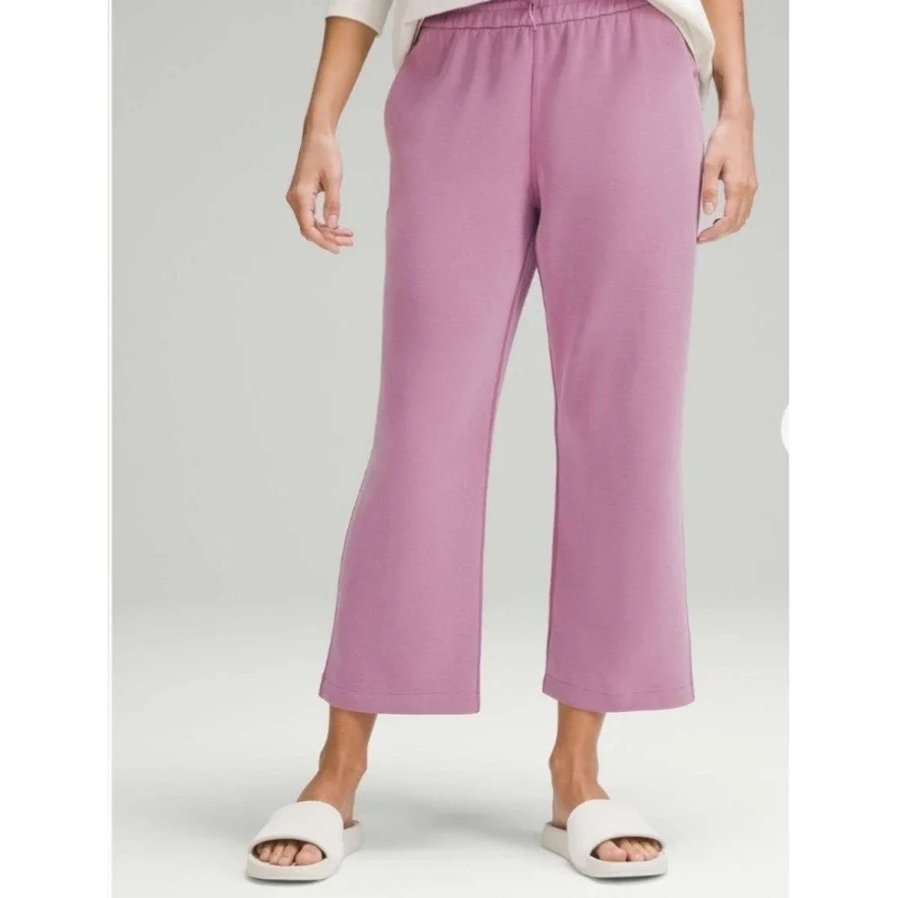 Lululemon Softstreme Cropped Pant 12 Velvet Dust High-Rise Straight Yoga LW6BZXS